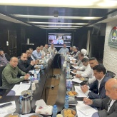 General Directors and information technology center officers conducted a meeting at the Palestinian Chambers of Commerce, Industry and Agriculture Federation