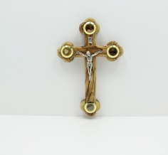 Byzantine Cross with crucifix &  glass