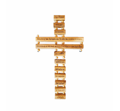 Olive wood Lord prayer cross