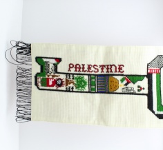 Embroidered wall hanger