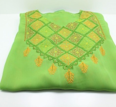 Embroidered chiffon  blouse