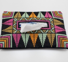 Embroidered napkin box