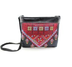 Embroidered leather bag