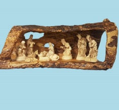 Grotto One Of A Kind With Fine Quality Complete Nativity Set