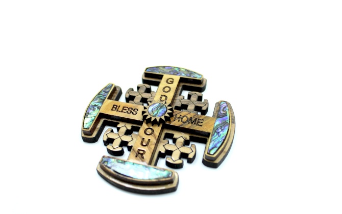Jerusalem Cross with mother of pearl
