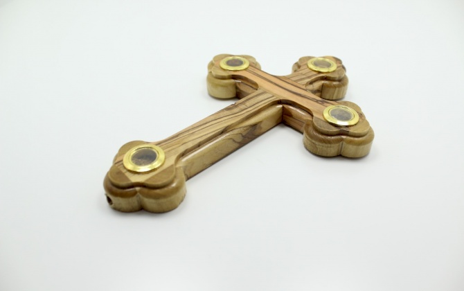 Byzantine Cross without crucifix, with glass