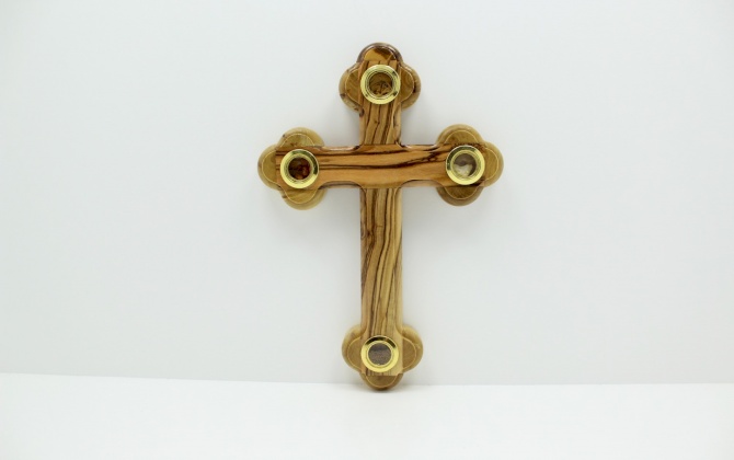 Byzantine Cross without crucifix, with glass