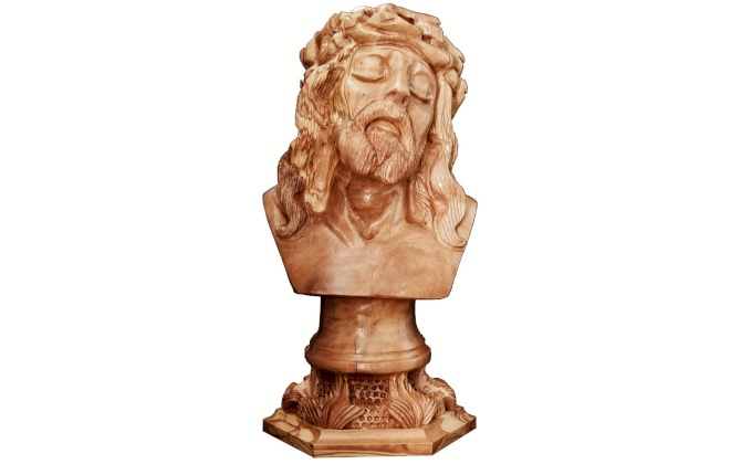 JESUS WITH CARVED BASE ( MED )