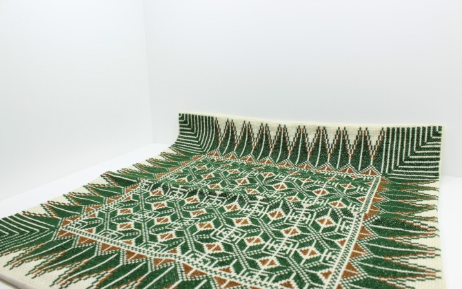 Embroidered pelow cover