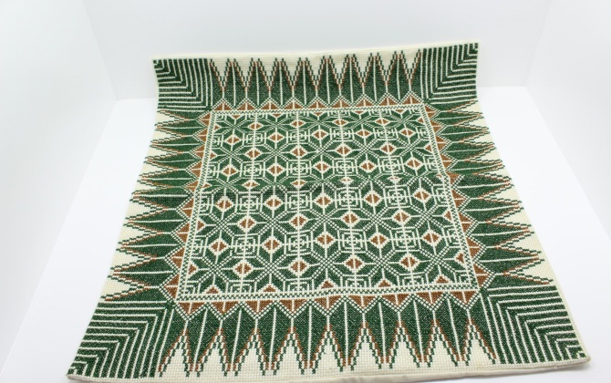 Embroidered pelow cover