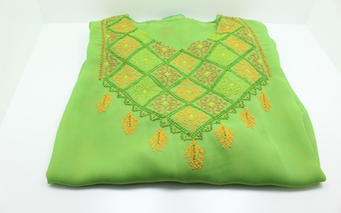 Embroidered chiffon  blouse