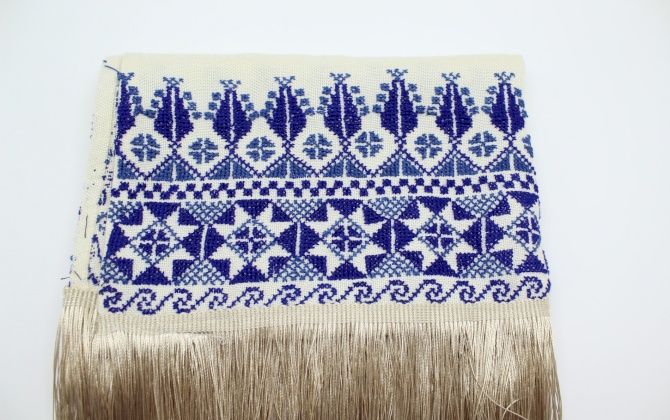 Fully Embroidered rectangle-shaped Scarf