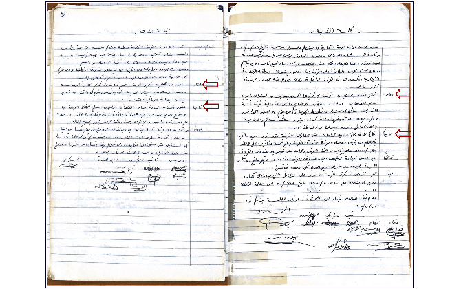 الجلسة الثانية و الثالثة لغرفة تجارة وصناعة محافظة بيت لحم عام 1952
