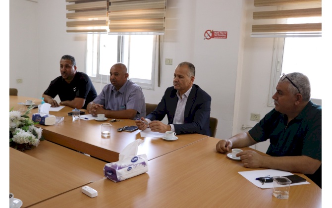 A delegation from Dar Salah Village Council visits Bethlehem Chamber of Commerce and Industry.