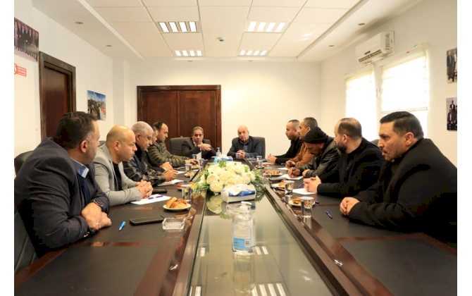 The Economic Emergency Committee in Bethlehem Governorate holds a meeting to assess the situation of the local market ahead of the holy month of Ramadan