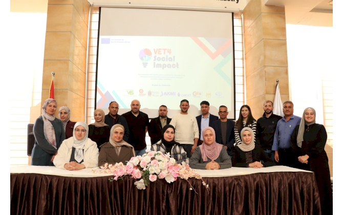 غرفة تجارة وصناعة محافظة بيت لحم تختتم تدريب “التميّز الريادي في التعليم والتدريب المهني والتقني” ضمن مشروع  VET4 Social Impact