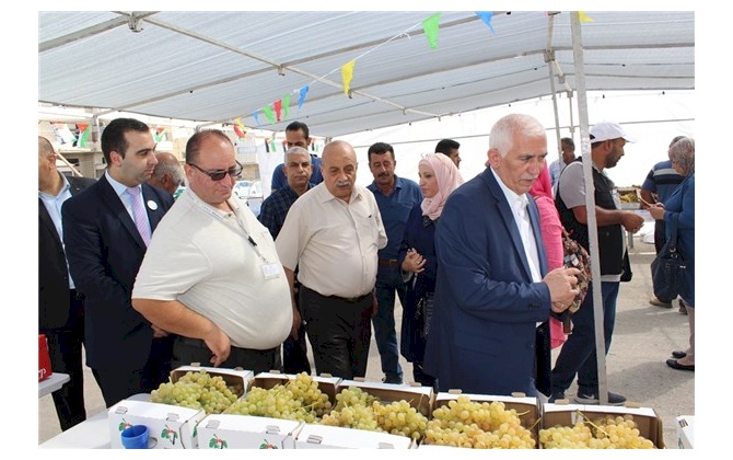 غرفة تجارة وصناعة محافظة بيت لحم وبلدية الخضر تفتتحان خيمة عنب الخضر