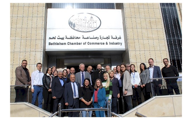غرفة تجارة وصناعة محافظة بيت لحم تنظم لقاءات عمل ثنائية مع رجال اعمال من جمهورية التشيك.