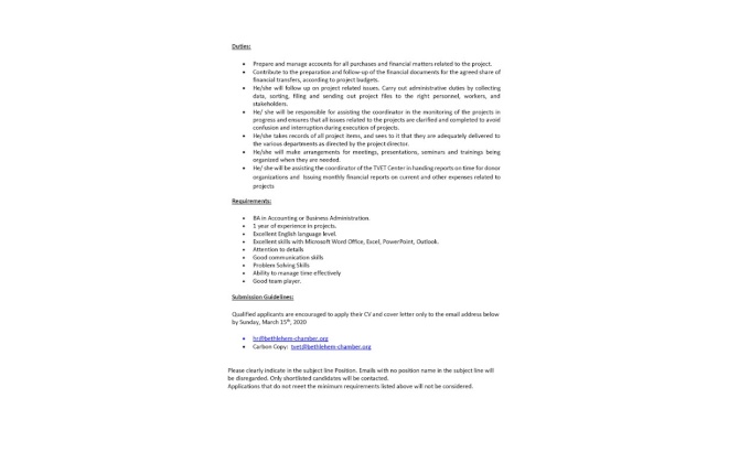 Job Announcement