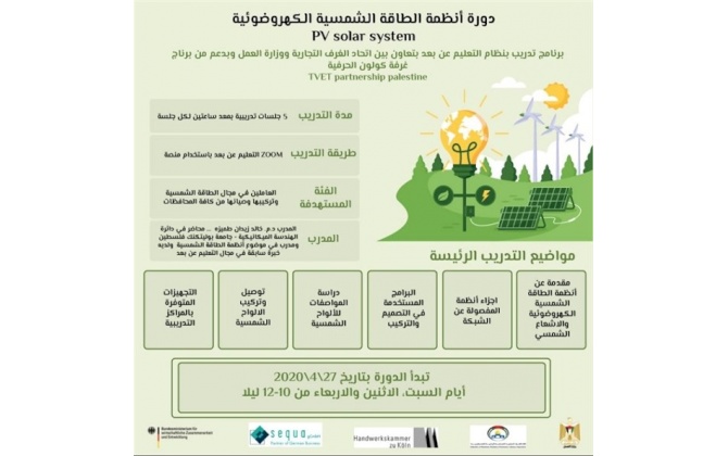 دورة أنظمة الطاقة الشمسية الكهروضوئية PV solar system