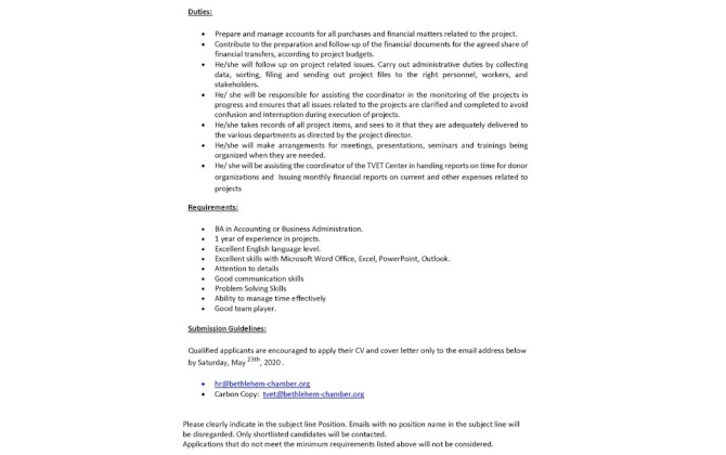 Job Announcement